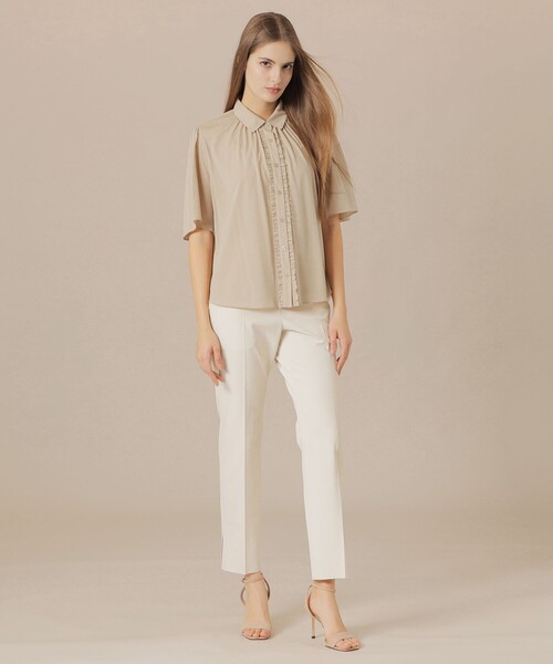 MACKINTOSH LONDON(マッキントッシュ ロンドン)の「シアーコットンナイロンブラウス(シャツ/ブラウス・レディース・ブルー系その他4/ベージュ/ネイビー/レッド系その他3・38)」の8枚目の写真