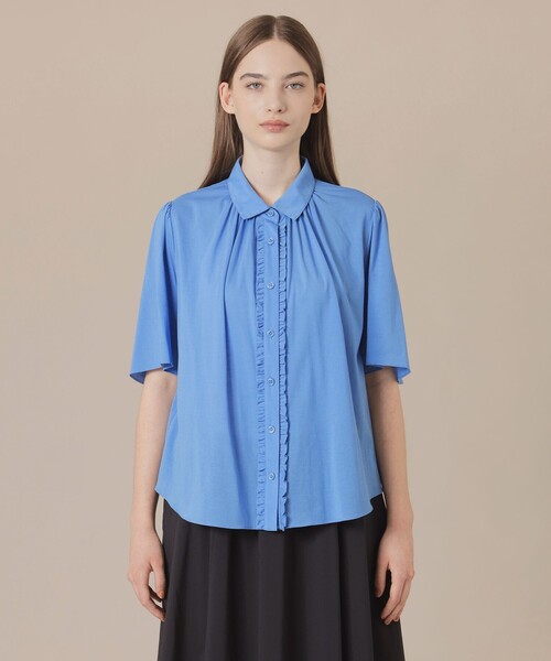 MACKINTOSH LONDON(マッキントッシュ ロンドン)の「シアーコットンナイロンブラウス(シャツ/ブラウス・レディース・ブルー系その他4/ベージュ/ネイビー/レッド系その他3・38)」の9枚目の写真