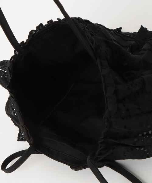 CeLess(セレス)の「Frill Lace Tiered Tote Bag / フリルレースティアードトートバック(トートバッグ・レディース・ホワイト/ブラック・FREE)」の12枚目の写真