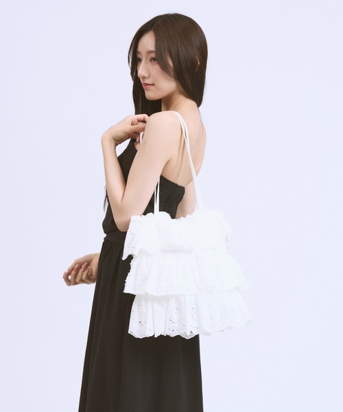 Frill Lace Tiered Tote Bag / フリルレースティアードトート