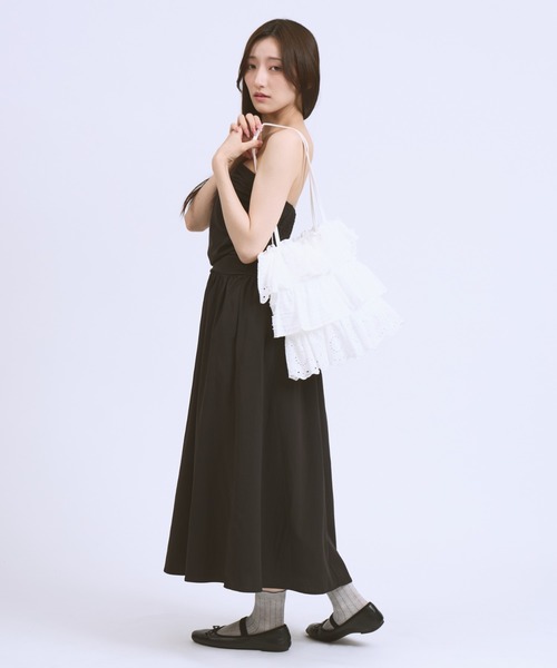 CeLess(セレス)の「Frill Lace Tiered Tote Bag / フリルレースティアードトートバック(トートバッグ・レディース・ホワイト/ブラック・FREE)」の21枚目の写真