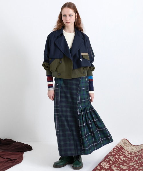 AULA AILA（アウラアイラ）の「チェッカードジャンパースカート（ワンピース・レディース・イエロー×グリーン/ブラック/グリーン・0）」の22枚目の写真