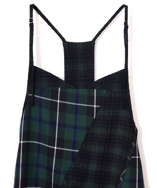 AULA AILA（アウラアイラ）の「チェッカードジャンパースカート（ワンピース・レディース・イエロー×グリーン/ブラック/グリーン・0）」の14枚目の写真