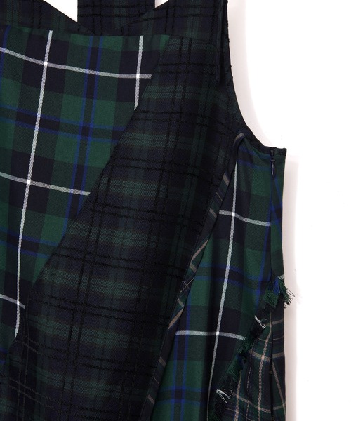 AULA AILA（アウラアイラ）の「チェッカードジャンパースカート（ワンピース・レディース・イエロー×グリーン/ブラック/グリーン・0）」の13枚目の写真