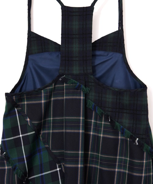 AULA AILA（アウラアイラ）の「チェッカードジャンパースカート（ワンピース・レディース・イエロー×グリーン/ブラック/グリーン・0）」の10枚目の写真