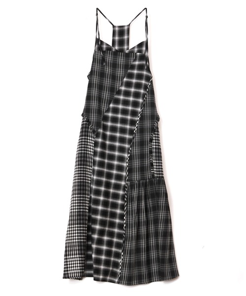 AULA AILA（アウラアイラ）の「チェッカードジャンパースカート（ワンピース・レディース・イエロー×グリーン/ブラック/グリーン・0）」の7枚目の写真