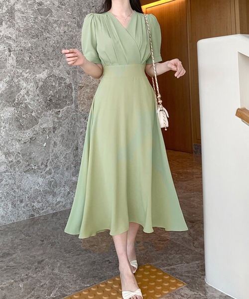 セール】カシュクールフレアワンピース（ワンピース）｜LAFFMO（ラフモ