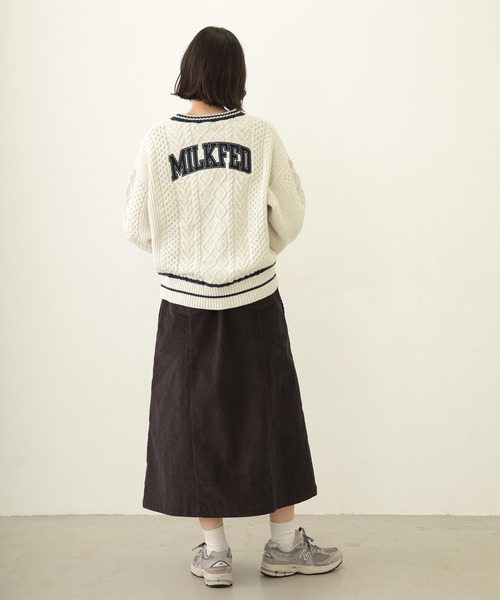 MILKFED. PATCH V-NECK KNIT（ニット/セーター）｜MILKFED