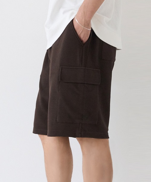 coca(coca)(コカ)の「\26ss 新色追加・ユニセックス/ エンボスカーゴハーフショーツ(その他パンツ・メンズ・ネイビー/ブラック/ライトグレー/ダークブラウン/カーキ/チャコール・M/L/XL)」の4枚目の写真