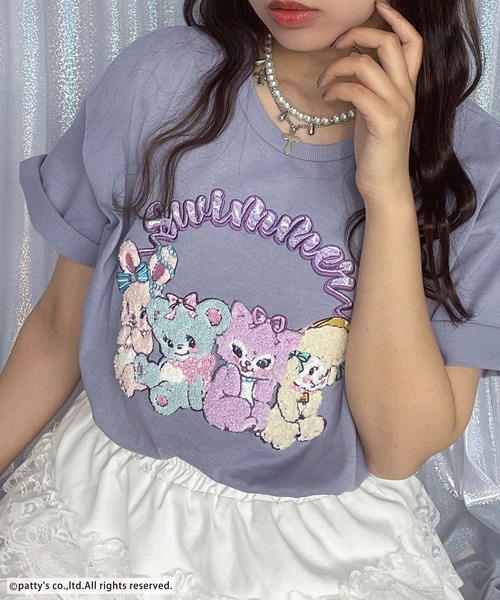 AS KNOW AS plus（アズノゥアズプラス）の「●アクリルキーホルダー付き SWIMMER 半袖Ｔシャツ【SWIMMER/スイマー】（Tシャツ/カットソー・レディース・オフホワイト/オートミール/スミクロ/サックスブルー・FREE）」の4枚目の写真