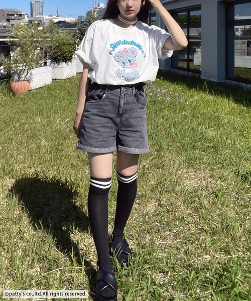 AS KNOW AS plus（アズノゥアズプラス）の「●アクリルキーホルダー付き SWIMMER 半袖Ｔシャツ【SWIMMER/スイマー】（Tシャツ/カットソー・レディース・オフホワイト/オートミール/スミクロ/サックスブルー・FREE）」の19枚目の写真