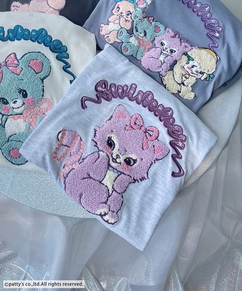 AS KNOW AS plus（アズノゥアズプラス）の「●アクリルキーホルダー付き SWIMMER 半袖Ｔシャツ【SWIMMER/スイマー】（Tシャツ/カットソー・レディース・オフホワイト/オートミール/スミクロ/サックスブルー・FREE）」の15枚目の写真