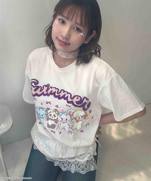 AS KNOW AS plus(アズノゥアズプラス)の「●アクリルキーホルダー付き SWIMMER 半袖Tシャツ【SWIMMER/スイマー】(Tシャツ/カットソー・レディース・オフホワイト/オートミール/スミクロ/サックスブルー/ホワイト系/グレー系/アイボリー系/ネイビー系/ホワイト系その他/サックスブルー系・FREE)」の13枚目の写真