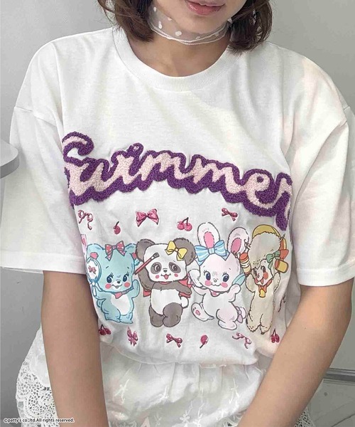 AS KNOW AS plus(アズノゥアズプラス)の「●アクリルキーホルダー付き SWIMMER 半袖Tシャツ【SWIMMER/スイマー】(Tシャツ/カットソー・レディース・オフホワイト/オートミール/スミクロ/サックスブルー/ホワイト系/グレー系/アイボリー系/ネイビー系/ホワイト系その他/サックスブルー系・FREE)」の14枚目の写真