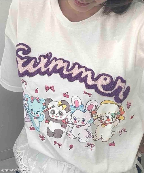 AS KNOW AS plus(アズノゥアズプラス)の「●アクリルキーホルダー付き SWIMMER 半袖Tシャツ【SWIMMER/スイマー】(Tシャツ/カットソー・レディース・オフホワイト/オートミール/スミクロ/サックスブルー/ホワイト系/グレー系/アイボリー系/ネイビー系/ホワイト系その他/サックスブルー系・FREE)」の15枚目の写真