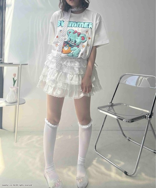 AS KNOW AS plus(アズノゥアズプラス)の「●アクリルキーホルダー付き SWIMMER 半袖Tシャツ【SWIMMER/スイマー】(Tシャツ/カットソー・レディース・オフホワイト/オートミール/スミクロ/サックスブルー/ホワイト系/グレー系/アイボリー系/ネイビー系/ホワイト系その他/サックスブルー系・FREE)」の21枚目の写真