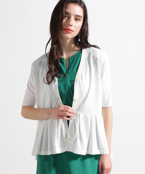 シアーコンビペプラムカーディガン ◇シアーコンビペプラムカーディガン｜ピンキーアンドダイアンの