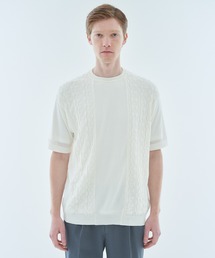 ESTNATION（エストネーション）の「ESTNATION   コットン デザインニット（Tシャツ/カットソー）」