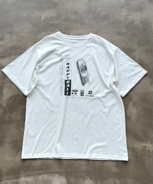 セール】【HAPPY CALL】ガラケープリントビックTシャツ（Tシャツ