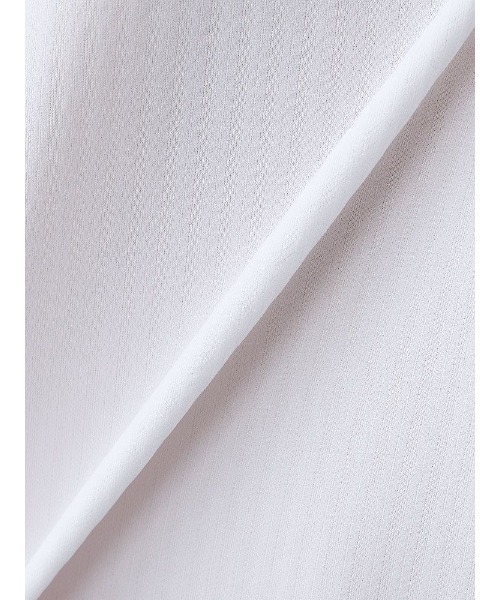 Perfect Suit FActory（パーフェクトスーツファクトリー）の「【完全 ノーアイロン/防汚抗菌/吸汗速乾/冷却素材】WEB限定　半袖アイシャツ　別布　ストライプ織　ホワイト/サックス（ビジネスシャツ・メンズ・ホワイト/サックスブルー・M/L/LL/3L/S）」の3枚目の写真