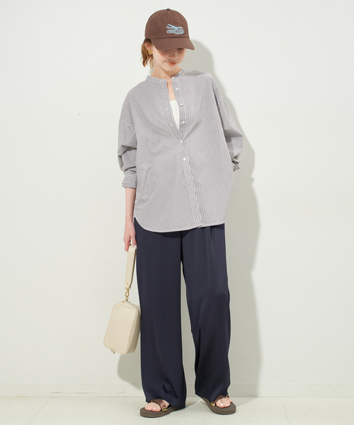 ROYAL NAVY(ロイヤルネイビー)の「《追加》ROYAL NAVY/ロイヤルネイビー SLOBE別注 バンドカラーシャツ(シャツ/ブラウス・レディース・スカイブルー/ブラウン/ピンク・FREE)」の13枚目の写真