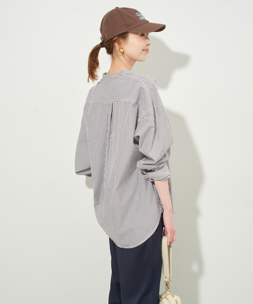 ROYAL NAVY(ロイヤルネイビー)の「《追加》ROYAL NAVY/ロイヤルネイビー SLOBE別注 バンドカラーシャツ(シャツ/ブラウス・レディース・スカイブルー/ブラウン/ピンク・FREE)」の17枚目の写真