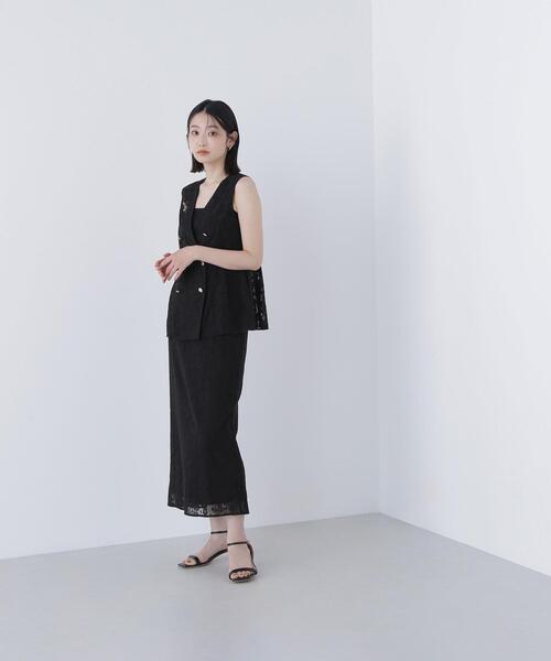 NATURAL BEAUTY BASIC(ナチュラルビューティーベーシック)の「◇メッシュレース SETUP ジレ(その他アウター・レディース・ダークブラウン/オフホワイト/ブラック・FREE)」の12枚目の写真