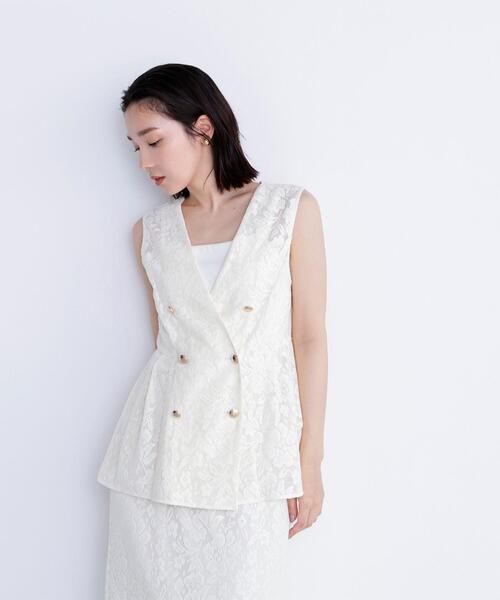 NATURAL BEAUTY BASIC(ナチュラルビューティーベーシック)の「◇メッシュレース SETUP ジレ(その他アウター・レディース・ダークブラウン/オフホワイト/ブラック・FREE)」の18枚目の写真