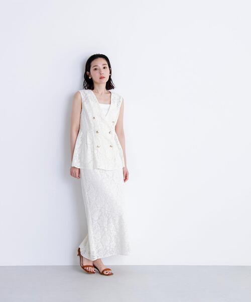 NATURAL BEAUTY BASIC(ナチュラルビューティーベーシック)の「◇メッシュレース SETUP ジレ(その他アウター・レディース・ダークブラウン/オフホワイト/ブラック・FREE)」の21枚目の写真