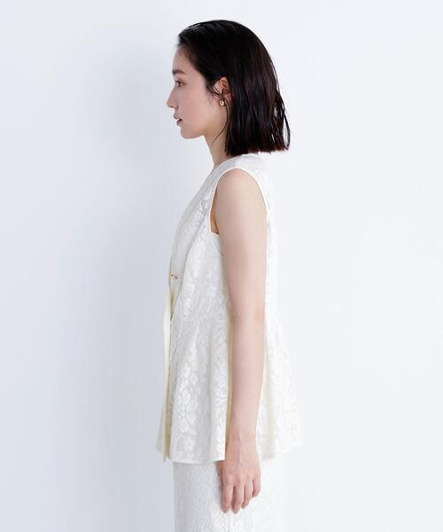 NATURAL BEAUTY BASIC(ナチュラルビューティーベーシック)の「◇メッシュレース SETUP ジレ(その他アウター・レディース・ダークブラウン/オフホワイト/ブラック・FREE)」の22枚目の写真