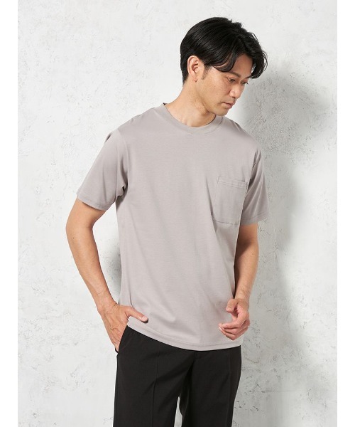 HARUYAMA(ハルヤマ)の「【WEB限定】半袖スロープネック Tシャツ 綿100% 接触冷感 TOKYO RUN(Tシャツ/カットソー・メンズ・ホワイト/チャコールグレー/ブルー/ネイビー/ベージュ・S/LL/L/M)」の3枚目の写真