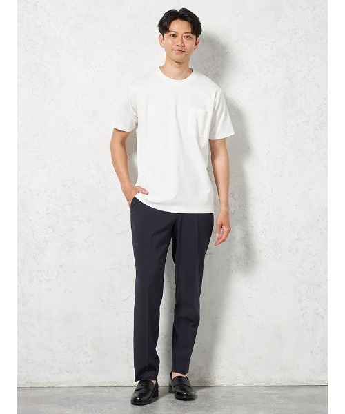 HARUYAMA(ハルヤマ)の「【WEB限定】半袖スロープネック Tシャツ 綿100% 接触冷感 TOKYO RUN(Tシャツ/カットソー・メンズ・ホワイト/チャコールグレー/ブルー/ネイビー/ベージュ・S/LL/L/M)」の18枚目の写真