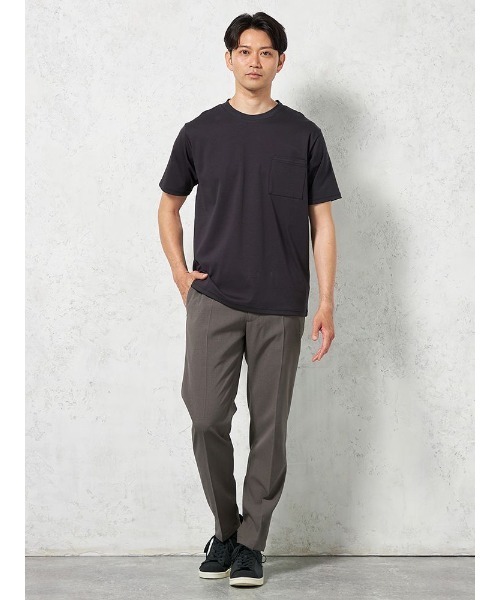 HARUYAMA(ハルヤマ)の「【WEB限定】半袖スロープネック Tシャツ 綿100% 接触冷感 TOKYO RUN(Tシャツ/カットソー・メンズ・ホワイト/チャコールグレー/ブルー/ネイビー/ベージュ・S/LL/L/M)」の10枚目の写真