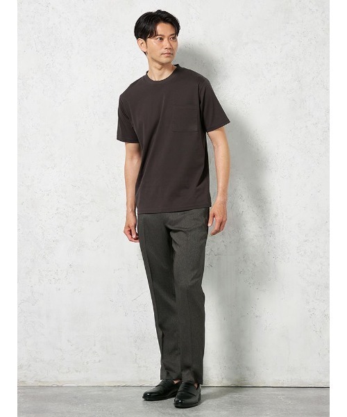 HARUYAMA(ハルヤマ)の「【WEB限定】半袖スロープネック Tシャツ 綿100% 接触冷感 TOKYO RUN(Tシャツ/カットソー・メンズ・ホワイト/チャコールグレー/ブルー/ネイビー/ベージュ・S/LL/L/M)」の11枚目の写真