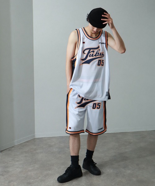 FUBU( フブ)の「【FUBU/フブ】BASCKETBALL SHIRT/バスケットボールシャツ(タンクトップ・メンズ・ブラック/ネイビー/サックスブルー/ホワイト・XL/M/L/XXL)」の9枚目の写真