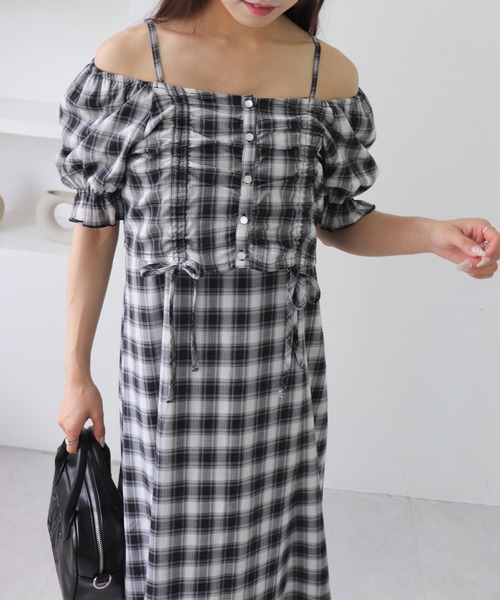 INGNI(イング)の「【WEB限定】ドロストブラウス+キャミワンピース/セットアップ(ワンピース・レディース・ホワイト系その他2/ホワイト系3/アイボリー/ブラック/イエロー・M)」の11枚目の写真