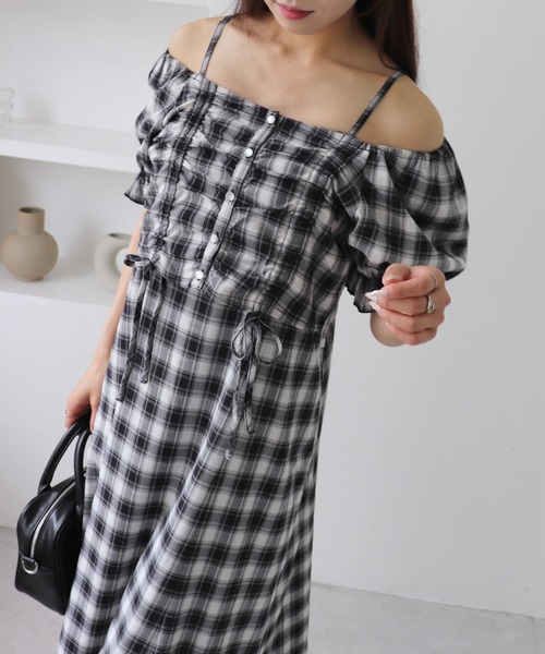 INGNI(イング)の「【WEB限定】ドロストブラウス+キャミワンピース/セットアップ(ワンピース・レディース・ホワイト系その他2/ホワイト系3/アイボリー/ブラック/イエロー・M)」の12枚目の写真