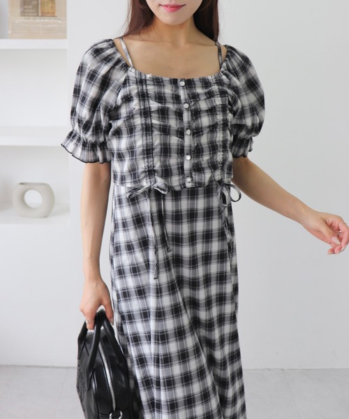 INGNI(イング)の「【WEB限定】ドロストブラウス+キャミワンピース/セットアップ(ワンピース・レディース・ホワイト系その他2/ホワイト系3/アイボリー/ブラック/イエロー・M)」の13枚目の写真