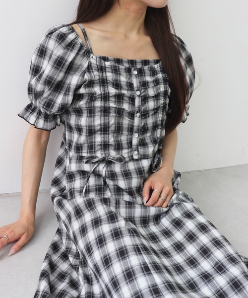 INGNI(イング)の「【WEB限定】ドロストブラウス+キャミワンピース/セットアップ(ワンピース・レディース・ホワイト系その他2/ホワイト系3/アイボリー/ブラック/イエロー・M)」の16枚目の写真