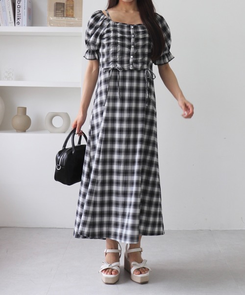 INGNI(イング)の「【WEB限定】ドロストブラウス+キャミワンピース/セットアップ(ワンピース・レディース・ホワイト系その他2/ホワイト系3/アイボリー/ブラック/イエロー・M)」の8枚目の写真