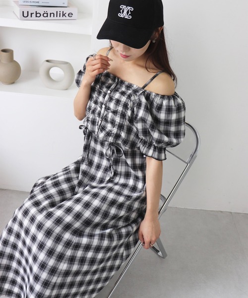 INGNI(イング)の「【WEB限定】ドロストブラウス+キャミワンピース/セットアップ(ワンピース・レディース・ホワイト系その他2/ホワイト系3/アイボリー/ブラック/イエロー・M)」の6枚目の写真