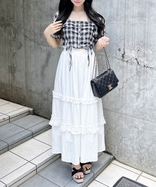INGNI(イング)の「【WEB限定】ドロストブラウス+キャミワンピース/セットアップ(ワンピース・レディース・ホワイト系その他2/ホワイト系3/アイボリー/ブラック/イエロー・M)」の20枚目の写真