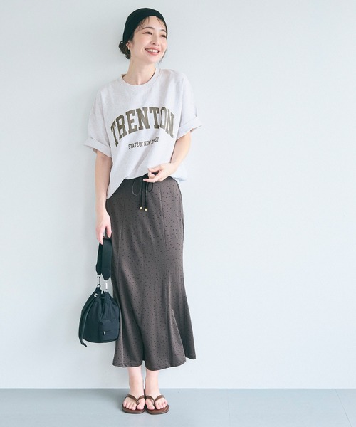 coca(coca)(コカ)の「スウェットライク半袖Tシャツ(Tシャツ/カットソー・レディース・ホワイト/ライトグレー/ピンク/ネイビー・M/L/S)」の10枚目の写真