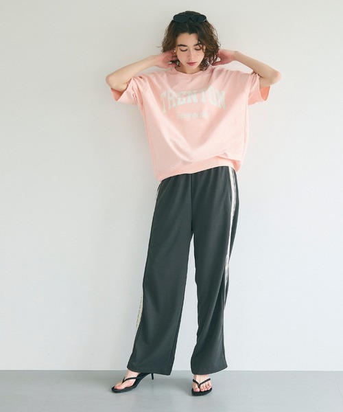coca(coca)(コカ)の「スウェットライク半袖Tシャツ(Tシャツ/カットソー・レディース・ホワイト/ライトグレー/ピンク/ネイビー・M/L/S)」の11枚目の写真