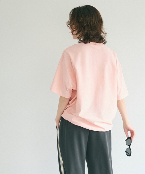 coca(coca)(コカ)の「スウェットライク半袖Tシャツ(Tシャツ/カットソー・レディース・ホワイト/ライトグレー/ピンク/ネイビー・M/L/S)」の13枚目の写真