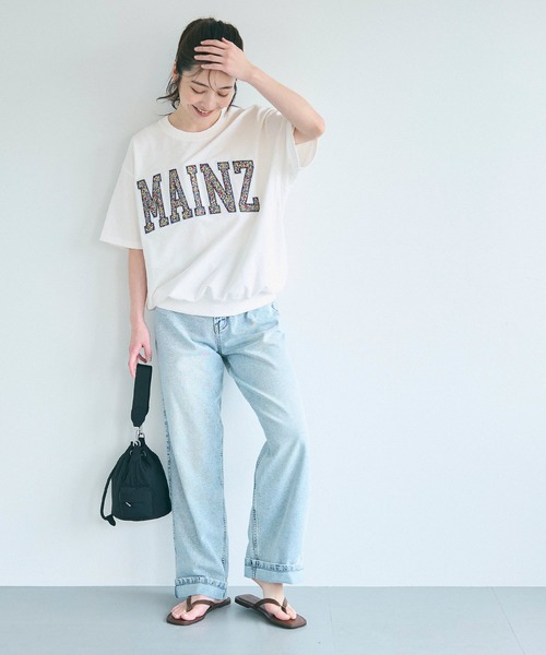 coca(coca)(コカ)の「スウェットライク半袖Tシャツ(Tシャツ/カットソー・レディース・ホワイト/ライトグレー/ピンク/ネイビー・M/L/S)」の15枚目の写真