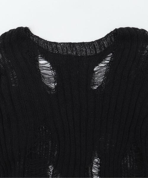 dispark(ディスパーク)の「DISPARK/ダメージサマーニット(ニット/セーター・レディース・ホワイト/ブラック・FREE)」の14枚目の写真