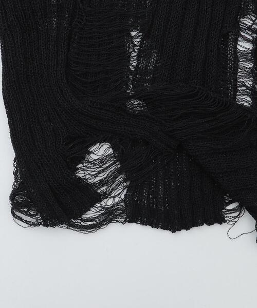 dispark(ディスパーク)の「DISPARK/ダメージサマーニット(ニット/セーター・レディース・ホワイト/ブラック・FREE)」の16枚目の写真