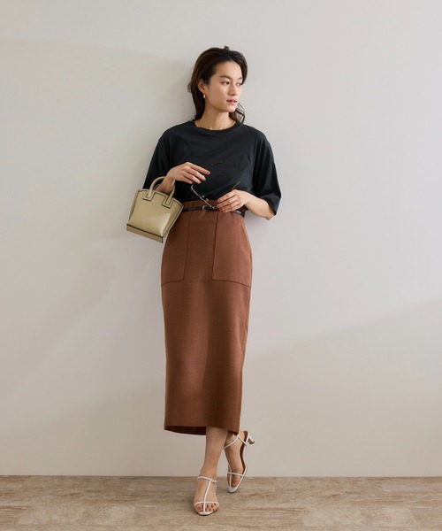 ROPE'（ロペ）の「【洗える】グレイス天竺 5分袖Tシャツ（Tシャツ/カットソー・レディース・ホワイト/ブルー/ブラック・FREE）」の19枚目の写真