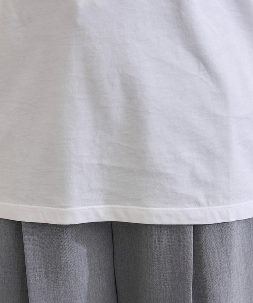 ROPE'（ロペ）の「【洗える】グレイス天竺 5分袖Tシャツ（Tシャツ/カットソー・レディース・ホワイト/ブルー/ブラック・FREE）」の10枚目の写真